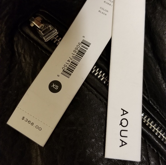 🌿NWT Aqua Leather Motorcycle Jacket - Picture 7 of 8